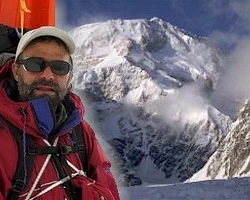Explorer Lonnie Dupre and Mt. McKinley Explorer Lonnie Dupre and Mt. McKinley