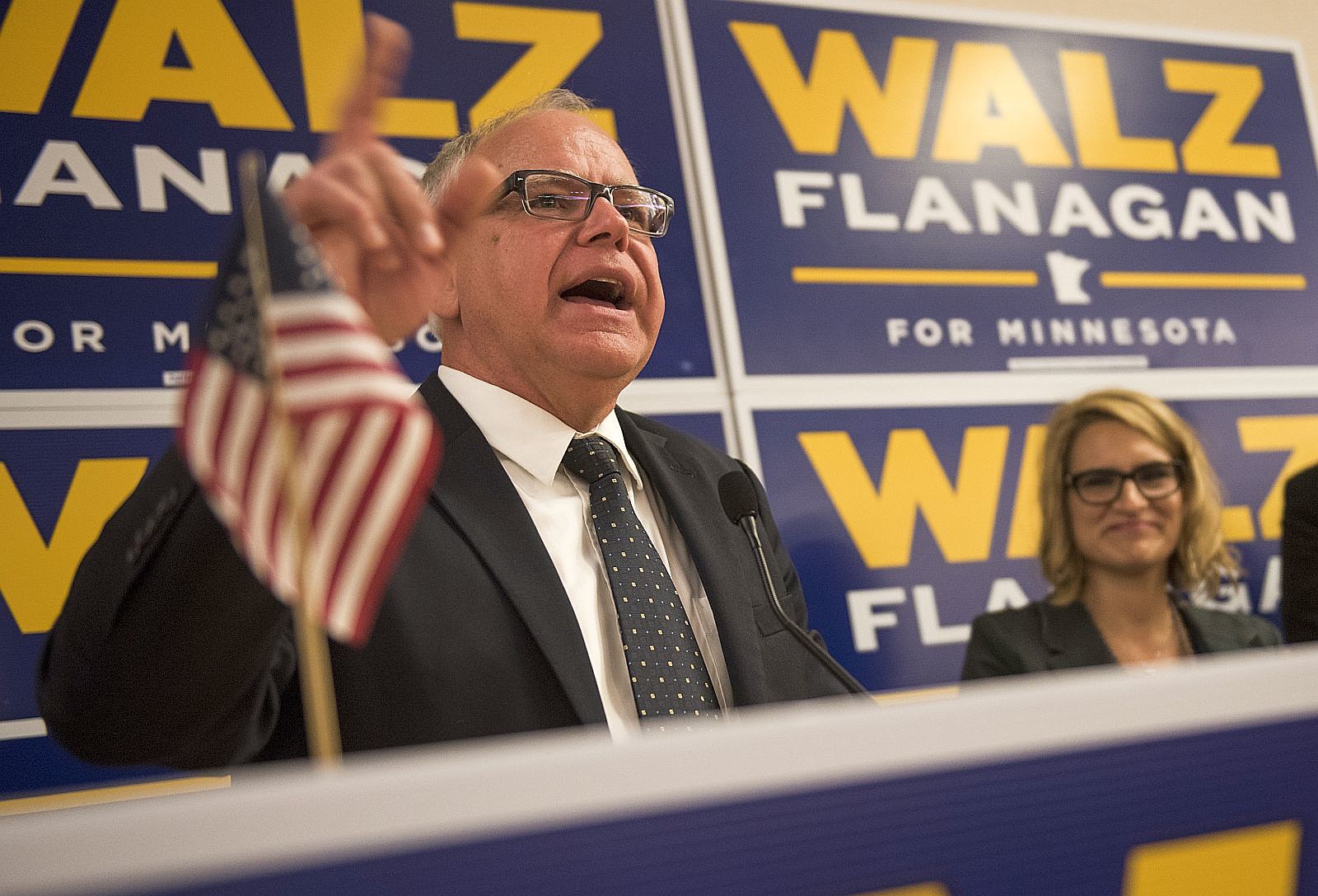 Minnesota Gubernatorial Candidate Rep. Tim Walz Holds Primary Night Event In St. Paul